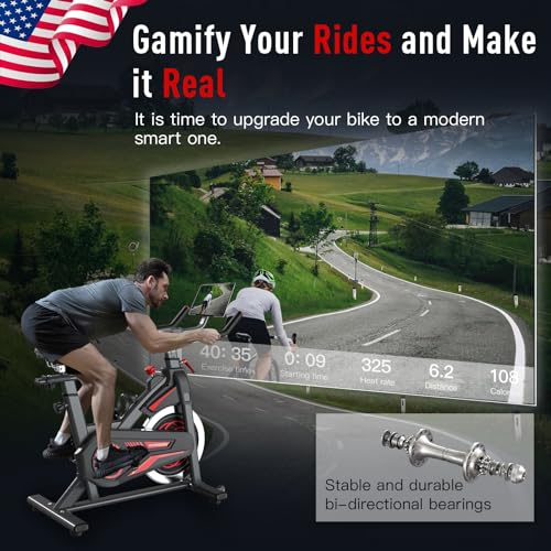 HARISON Bluetooth Magnetic Exercise Bike with Tablet Holder