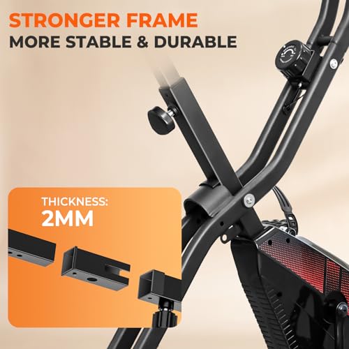 Foldable Magnetic Exercise Bike for Home Workouts