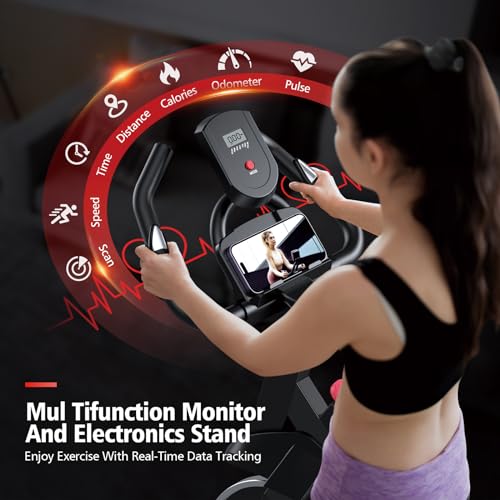 Silent Indoor Cycling Bike with Heart Rate Monitor