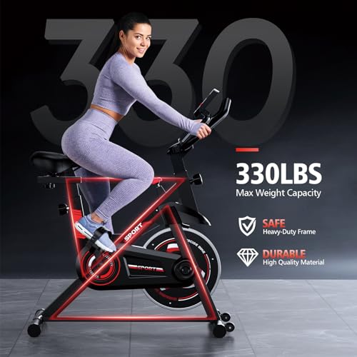 Silent Indoor Cycling Bike with Heart Rate Monitor