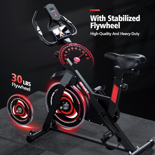Silent Indoor Cycling Bike with Heart Rate Monitor