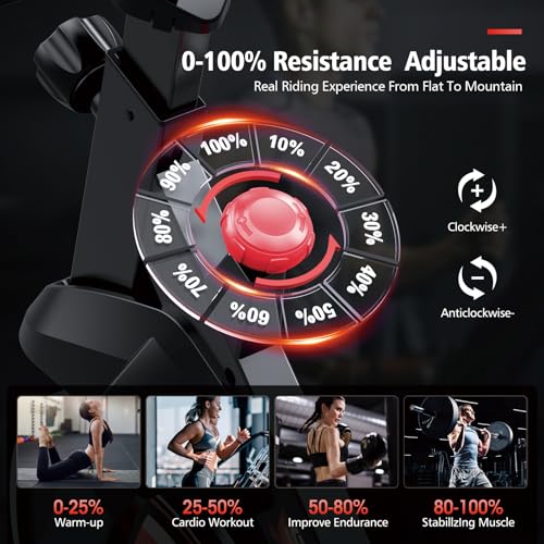 Silent Indoor Cycling Bike with Heart Rate Monitor