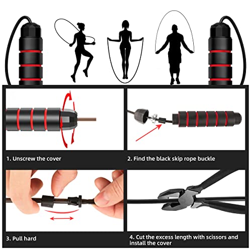 Adjustable Speed Jump Rope with Foam Handles