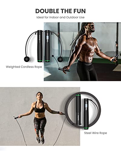 RENPHO Smart Adjustable Jump Rope with Counter