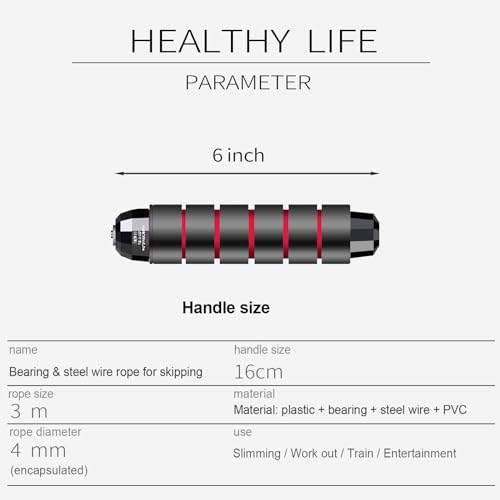 Adjustable Speed Jump Rope with Foam Handles