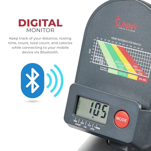 Sunny Health Smart Magnetic Rowing Machine with App