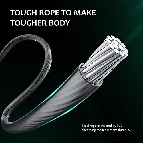 Adjustable Speed Jump Rope with Counter - White