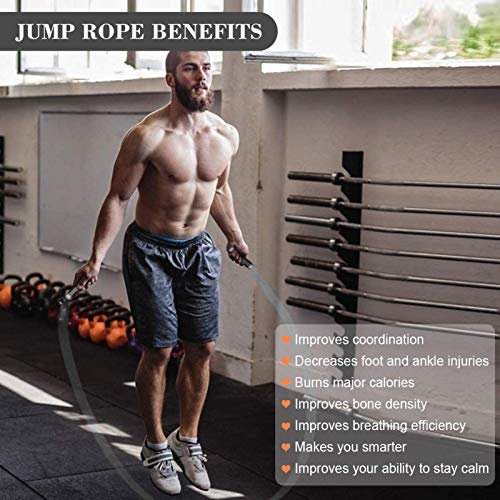 Redify Adjustable Weighted Jump Rope for Fitness