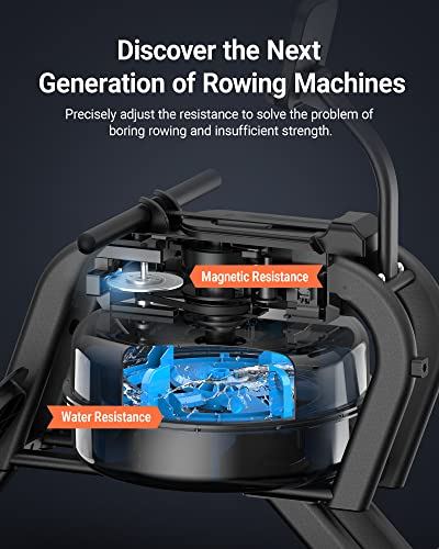 MERACH Bluetooth Magnetic Rowing Machine for Home Fitness