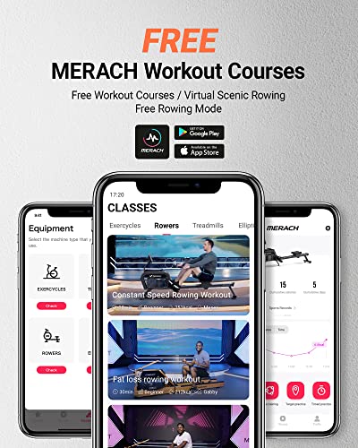 MERACH Bluetooth Magnetic Rowing Machine for Home Fitness