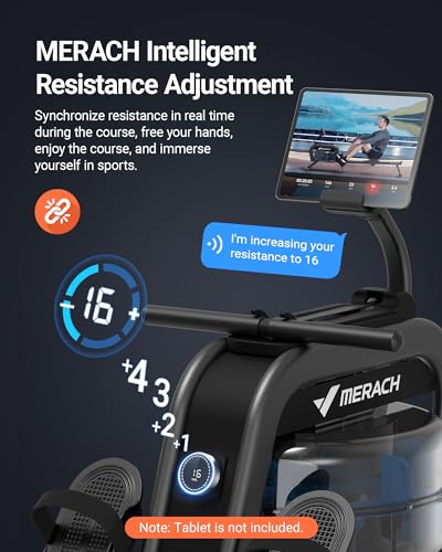 MERACH Bluetooth Magnetic Rowing Machine for Home Fitness
