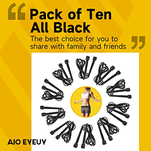 Adjustable Tangle-Free Jump Rope for Fitness 10 Pack