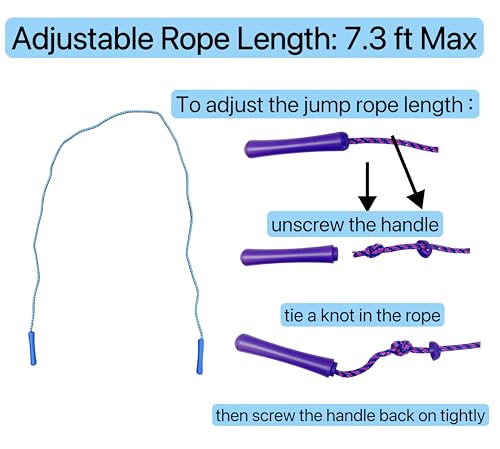 Colorful Adjustable Jump Rope Set for Kids