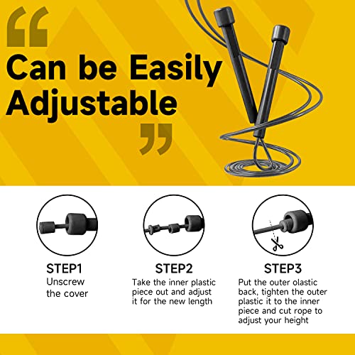 Adjustable Tangle-Free Jump Rope for Fitness 10 Pack