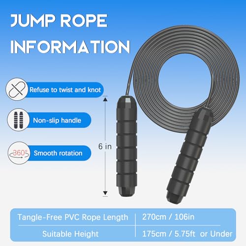 Adjustable Tangle-Free Jump Rope 3 Pack