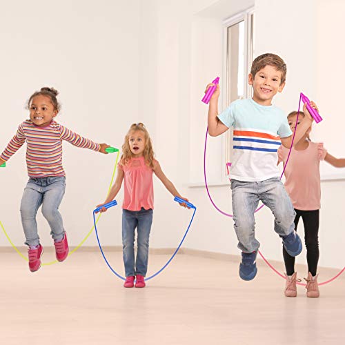 Elcoho 15 Pack Kids Adjustable Jump Rope Set