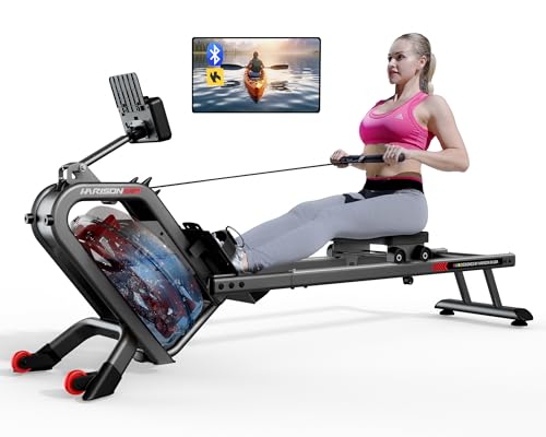 HARISON Foldable Water Rowing Machine with LCD Monitor
