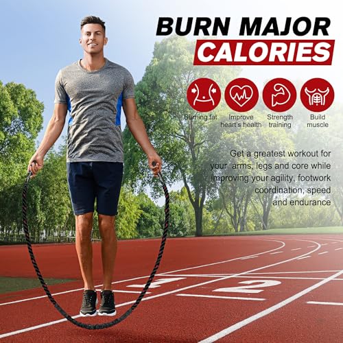 HPYGN Heavy Weighted Jump Rope for Home Gym