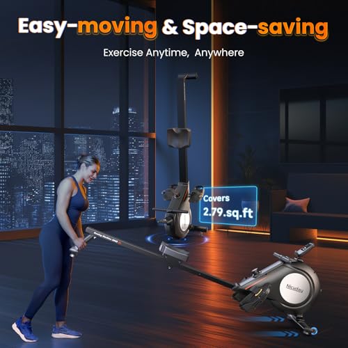 Niceday Foldable Magnetic Rowing Machine with Bluetooth