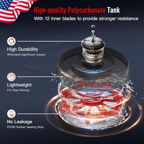 HARISON Foldable Water Rowing Machine with LCD Monitor