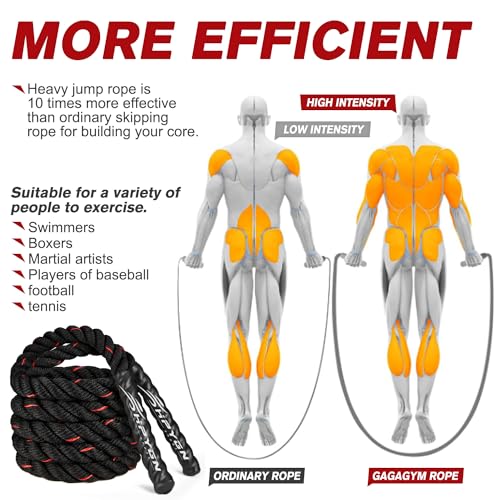 HPYGN Heavy Weighted Jump Rope for Home Gym