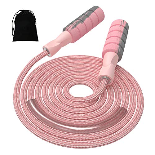Adjustable Weighted Cotton Jump Rope for Fitness