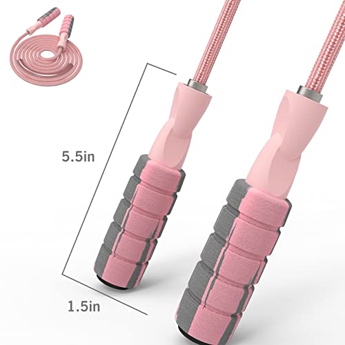 Adjustable Weighted Cotton Jump Rope for Fitness