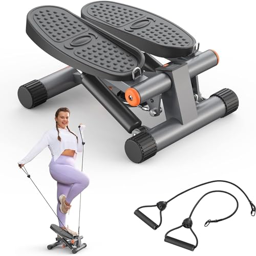 Hydraulic Mini Stepper with Resistance Bands and Monitor