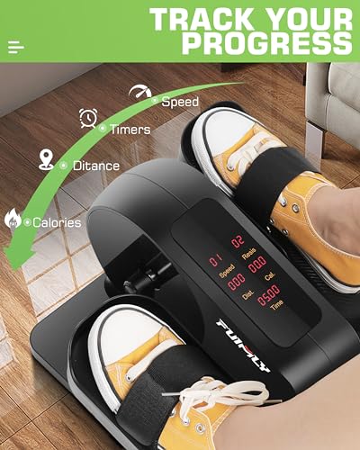 FUNMILY Under Desk Elliptical Machine with Remote Control