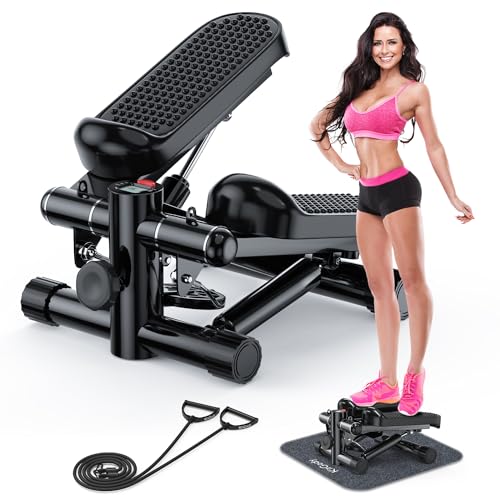 KitGody Mini Stepper with Resistance Bands for Workouts