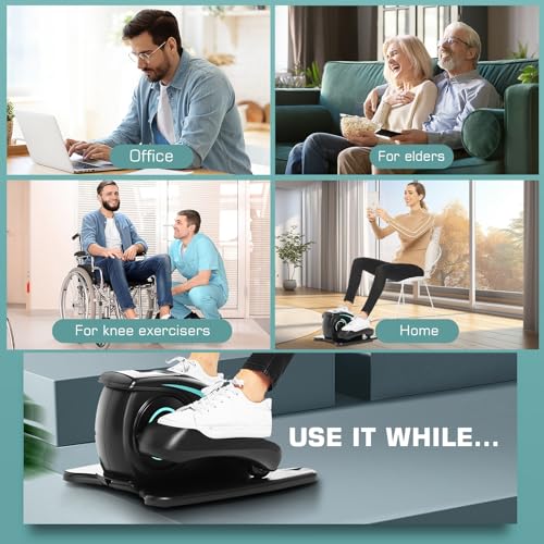 Electric Under Desk Elliptical Leg Exerciser for Home