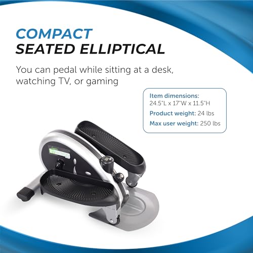 Compact Under Desk Elliptical Foot Exercise Machine