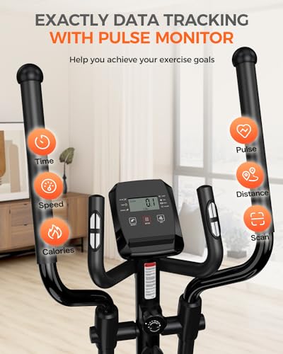 pooboo Elliptical Machine with 16 Resistance Levels