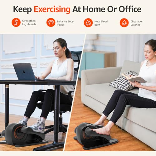 JISUO Portable Under Desk Elliptical Machine for Seniors