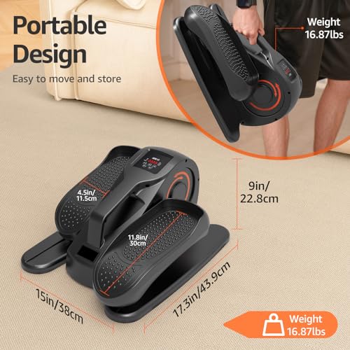 JISUO Portable Under Desk Elliptical Machine for Seniors