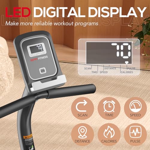 KeppiFitness Recumbent Exercise Bike with Magnetic Resistance