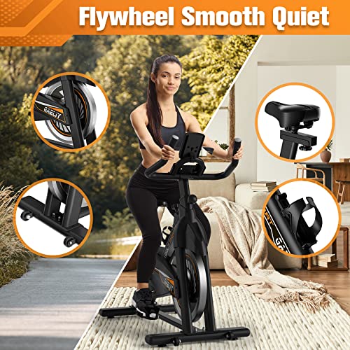 Stationary Exercise Bike with Digital Display & Comfort
