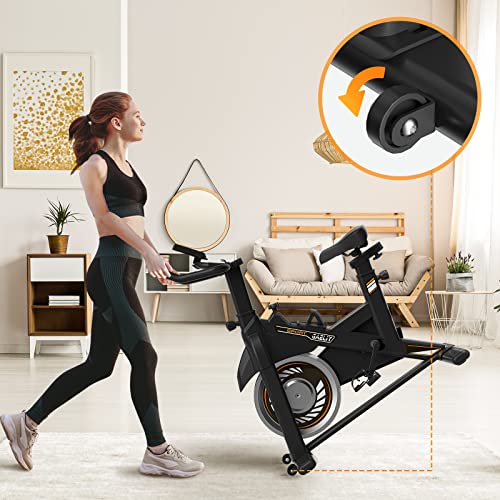 Stationary Exercise Bike with Digital Display & Comfort