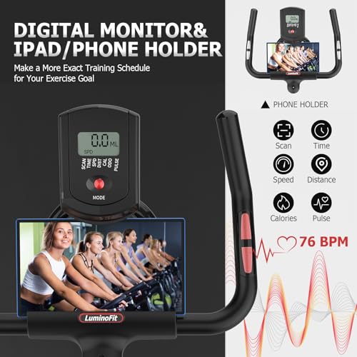 Silent Indoor Exercise Bike with Tablet Holder