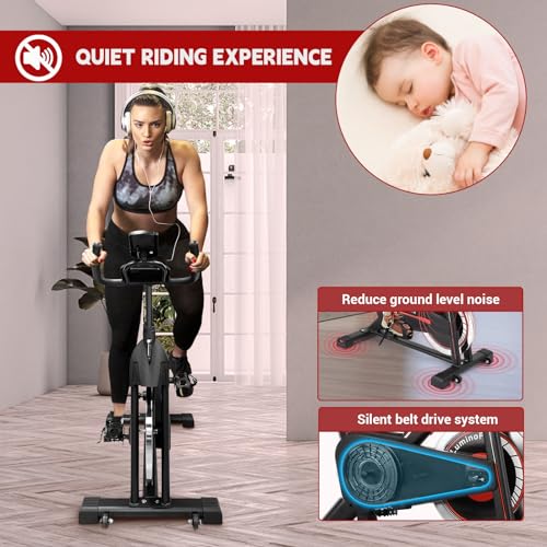 Silent Indoor Exercise Bike with Tablet Holder