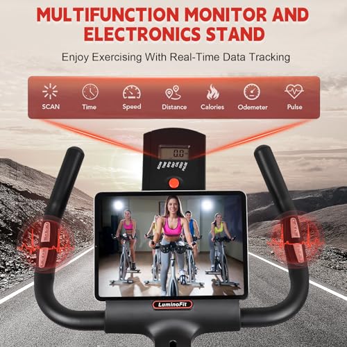 Silent Indoor Exercise Bike with Tablet Holder