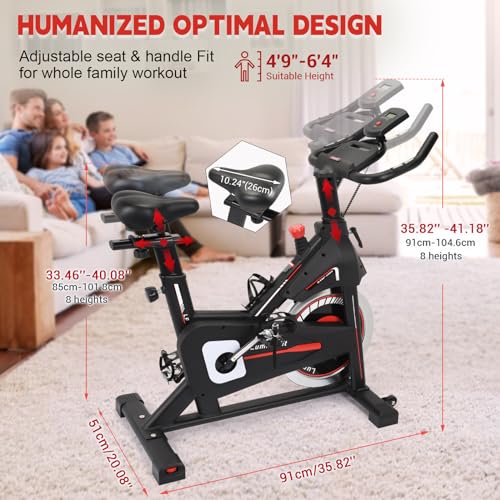 Silent Indoor Exercise Bike with Tablet Holder