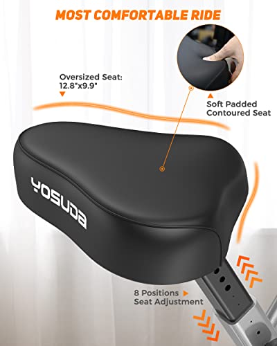 YOSUDA 2-in-1 Folding Exercise Bike for Home Gym