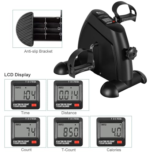 Portable Under Desk Mini Exercise Bike with LCD