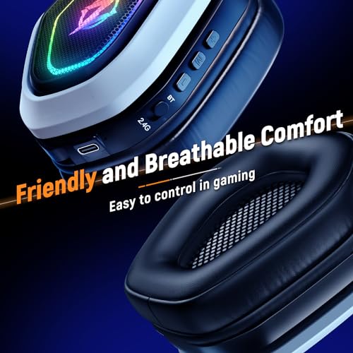 Ozeino Wireless Gaming Headset with Flip Microphone