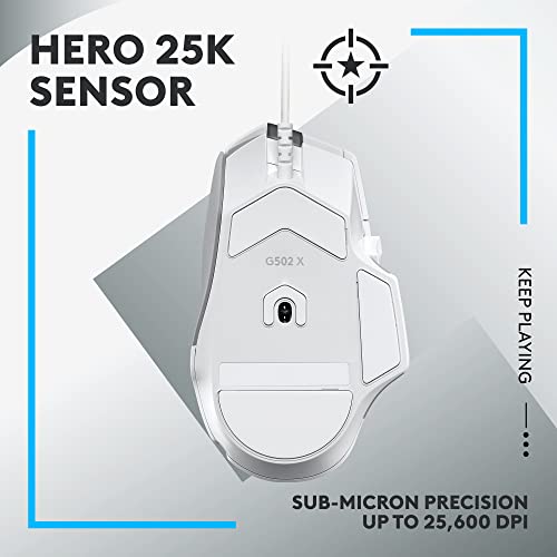 Logitech G502 X Gaming Mouse - HERO 25K Sensor