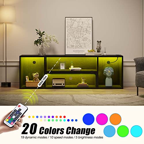 Rolanstar LED TV Stand with Power Outlets