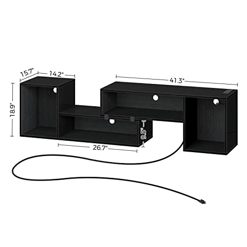 Rolanstar LED TV Stand with Power Outlets