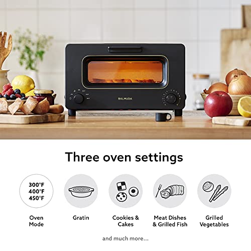 Balmuda Steam Oven Toaster, 5 Modes, Black