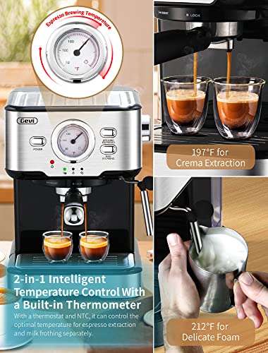 Gevi Espresso Machine with Milk Foaming Wand